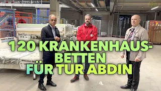 120 Krankenhausbetten auf dem Weg nach Syrien & Türkei (Tur Abdin)