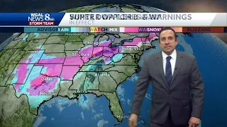 Rain Tonight & Thursday; Wintry Mix Friday