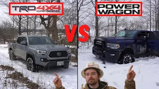 RAM 2500 Power Wagon vs Tacoma TRD Off Road | Is Bigger Better in Snow?