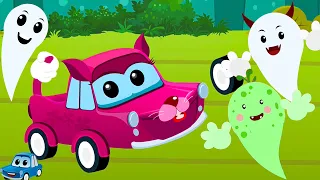 Halloween Ghost Song & More Car Cartoons for Kids