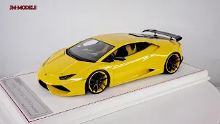 Novitec Torado Lamborghini Huracan N-Largo Yellow By D&G Davis & Giovanni 1:18 Scale