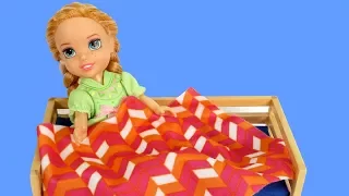 Pretend Sick ! Elsa and Anna toddlers morning routine on a school day