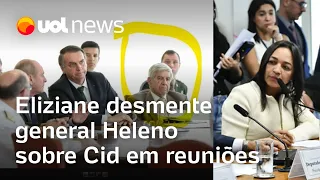 Eliziane rebate general Heleno na CPI do 8/1 sobre Mauro Cid em reuniões com Bolsonaro