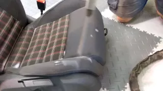 Dry ice cleaning golf gti seat