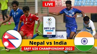 India U20 8-0 Nepal U20  l Live WATCHALONG l SAFF U20 Championship 2022