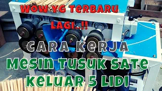 Mesin tusuk sate keluar 5 lidi terbaru