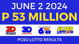 Lotto Result Today 9pm June 2 2024 | PCSO Complete