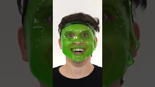 Extreme Green Face Mask ASMR #shorts