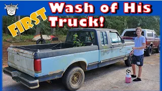 From ABANDONED to His FIRST TRUCK! 1987 Ford F150 - FIRST WASH in YEARS!