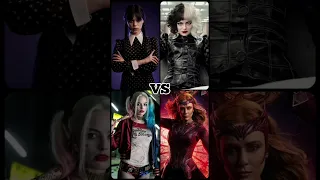 Wednesday VS Cruella VS Harley VS Wanda #shorts