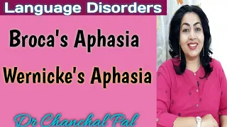 Language disorders Dr Chanchal | broca's aphasia | wernicke's aphasia | aphasia in hindi | dysphasia