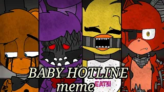 BABY HOTLINE meme (FNAF 2)(!flash warning!)//flipaclip animation//
