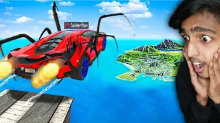 GTA 5 : Jumping SUPERHERO CARS Across ENTIRE MAP !! MALAYALAM