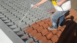 Pintamos o telhado em 6 minutos com máquina d pintura Airless 👷🏽‍♂️😎