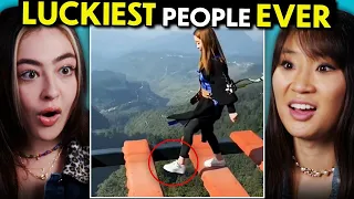 Luckiest People Caught On Camera Compilation | React