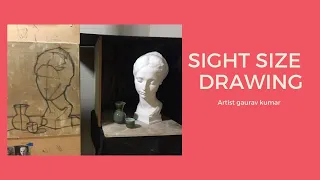 Best technique for realistic drawing-sight size method #shorts