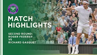 Roger Federer vs Richard Gasquet | Second Round Highlights | Wimbledon 2021