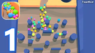Sand Balls - Puzzle Game - Gameplay Walkthrough Part 1 Levels 1-14 (Android, iOS)