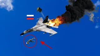 [16 JUNE This Morning] Russian SU 35 Fighter Pilot Died Instantly After Hit By Ukraine Missile