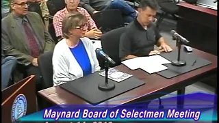 Maynard Board of Selectmen Meeting 8/14/18