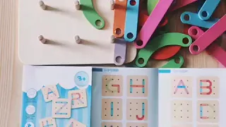 Kunmark Wooden Letter and Number Construction Toy