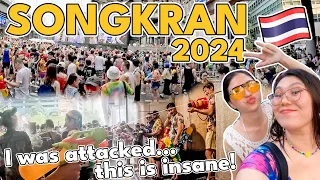 I WAS ATTACKED...in the biggest water fights of the world - Songkran Bangkok, Thailand 2024