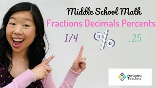 How to teach Fractions Decimals and Percents middle school Math