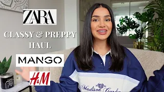 NEW ZARA Mango H&M & Stradivarius HAUL - Classy & Preppy Chic Outfits