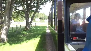 Ravenglass & Eskdale Railway: Onboard in Passenger Coach of Original Seat Open, behind the Train.