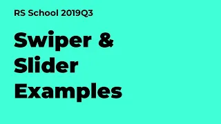 Webinar 17.10.2019 Swiper & Slider Examples (carousel live coding)