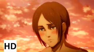 Eren makes Mikasa Blush | Eren talks about his Feelings English Dub HD