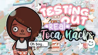Testing out *real* Toca Hacks! 🤭💓 *with voice 🎙️* Toca Boca Life World 🌍