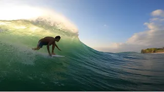 POV SURFING BALI - It's Big And Fun Surfing at Dreamland Beach Bali
