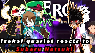 Isekai Quarlet reacts to Subaru Natsuki |1/?| |Rezero,OverLord,Konosuba,Saga Of Tanya|