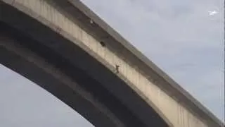 Gary Connery: BASE jump from massive bridge
