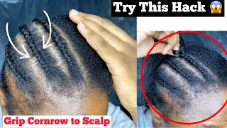 *STEP BY STEP* How To Grip Cornrow to Scalp For BEGINNERS. Cornrow Tight & Neat. #cornrow #braids