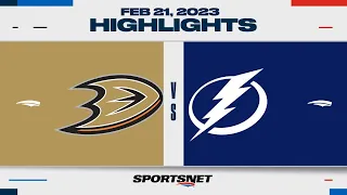 NHL Highlights | Ducks vs. Lightning - February 21, 2023