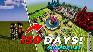 We Survived 150 DAYS On SUPERFLAT in Minecraft! ( FULL HINDI MOVIE)
