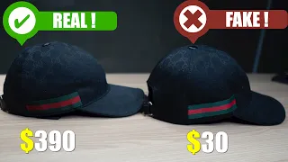 Authentic Vs Replica Gucci GG canvas Cap - How To Spot A Fake Gucci Hat