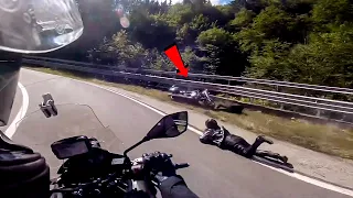 Harley Crash Takes Down 2 Riders | Crashes & Crazy Close Calls