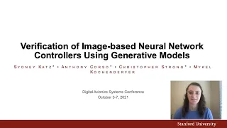 Verification of Image-based Neural Network Controllers using Generative Models