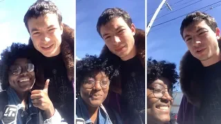 Fan Gets Video Shoutout From Ezra Miller After Rami Malek Refused