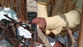 TULSI MALA MAKING BY HAND IN PANDHARPUR