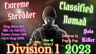 Division 1 In 2023 - Classified Nomad Build, DZ, Legendary, Pvp/Pve, Xbox Series X 4K Great For 2024