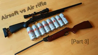 700fps Airsoft M24 vs 7,5Joule Air Rifle (Beer Can Test) [Part 3]