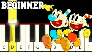 The Cuphead Show! Theme Song - Easy and Slow Piano tutorial