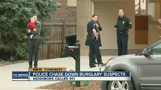 Police chase down burglary suspects