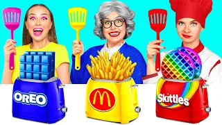 Me vs Grandma Cooking Challenge | Smart Gadgets vs Hacks by BaRaFun Challenge