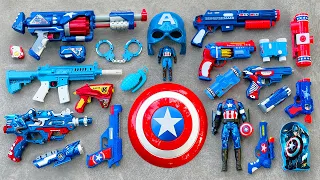 Realistic assault rifle scar gun with Captain America action series guns & equipment, Shield, Bundle