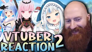 Xeno Reacts to Gura, Mori, Hololive and More! | Bald Man Reacts to VTubers